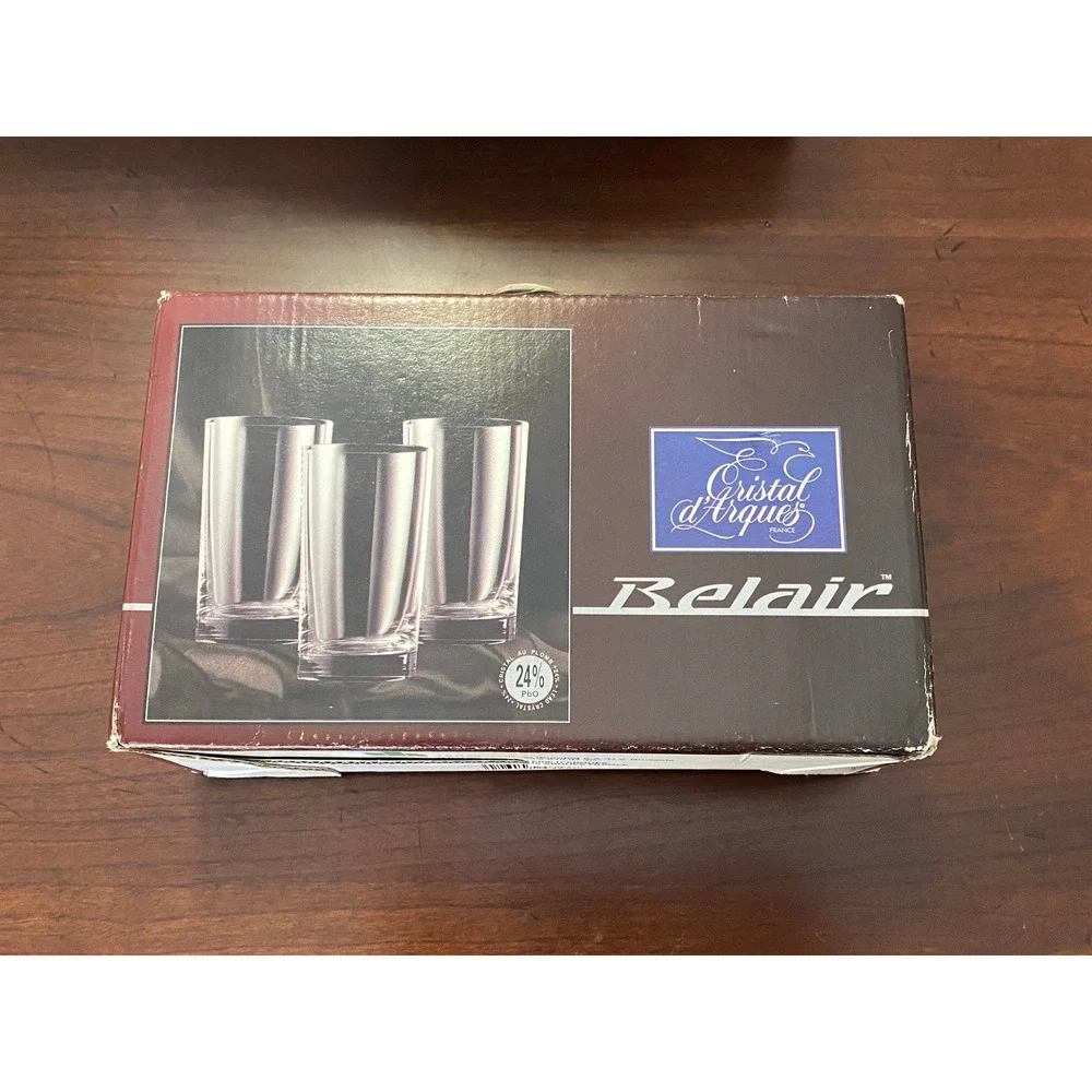NIB Cristal d'Arques France Crystal Tumblers Glasses Set‎ of 9